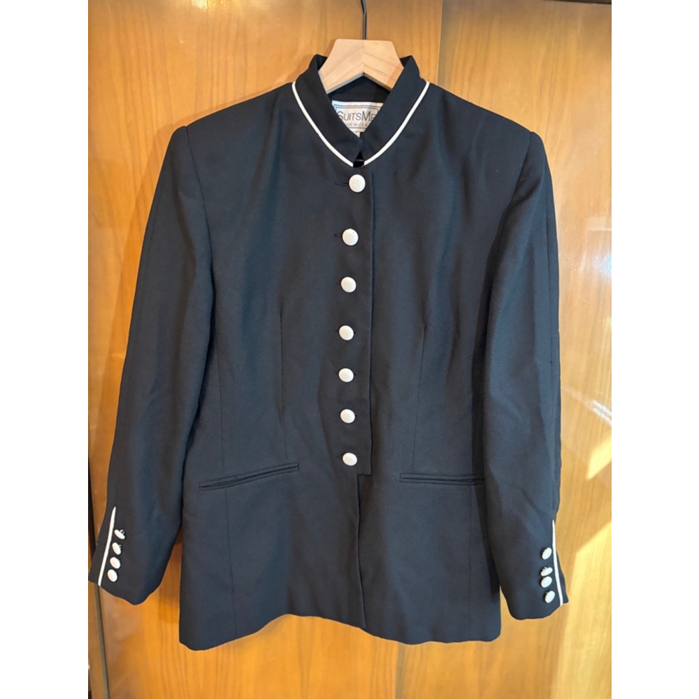 Vintage SuitsMe Blazer Black White Size 8